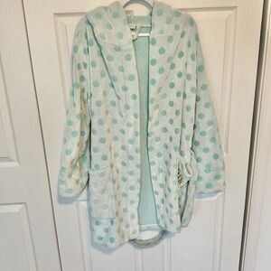 Victorias Secret PINK fluffy polka dot robe M/L